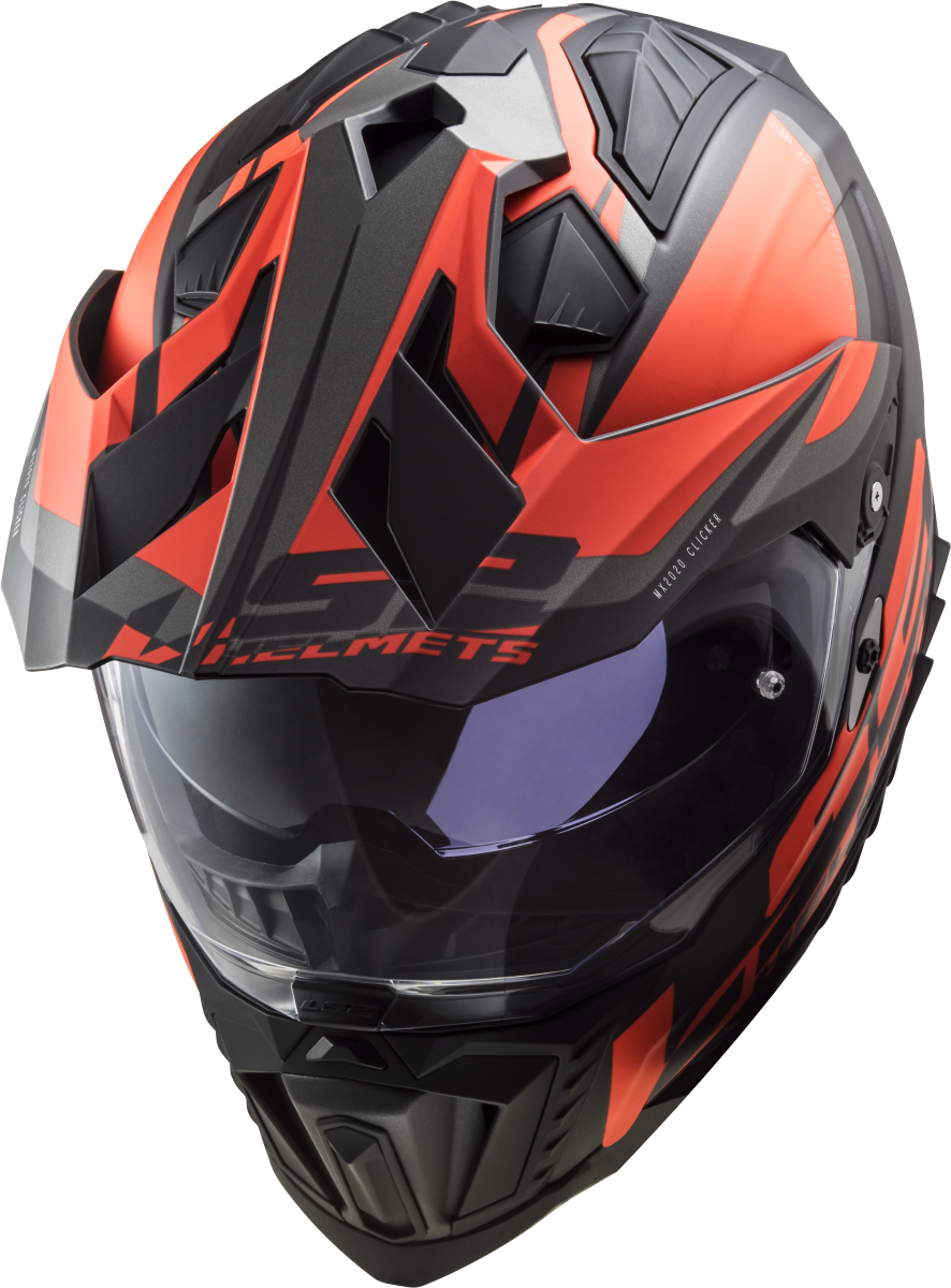 LS2 MX701 Explorer Alter Motorcross Helmet ECE 22.06 Matt Black Orange