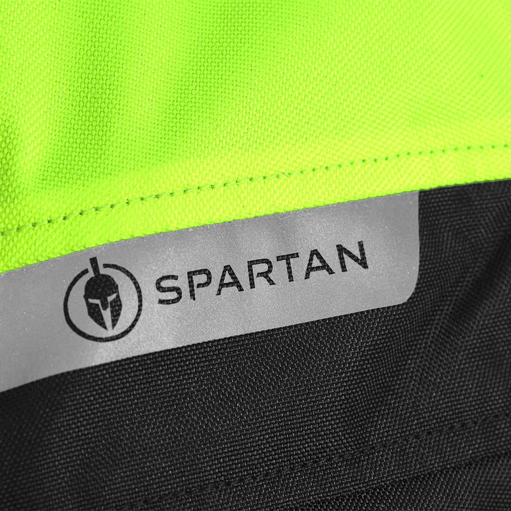 Spartan Long WP Men's Motorcycle Motorbike Jacket - Black/Fluo