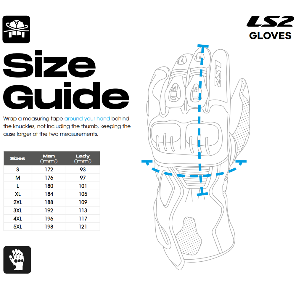 LS2 Dart 2 Men Short Touring Motorcycle Textile Gloves