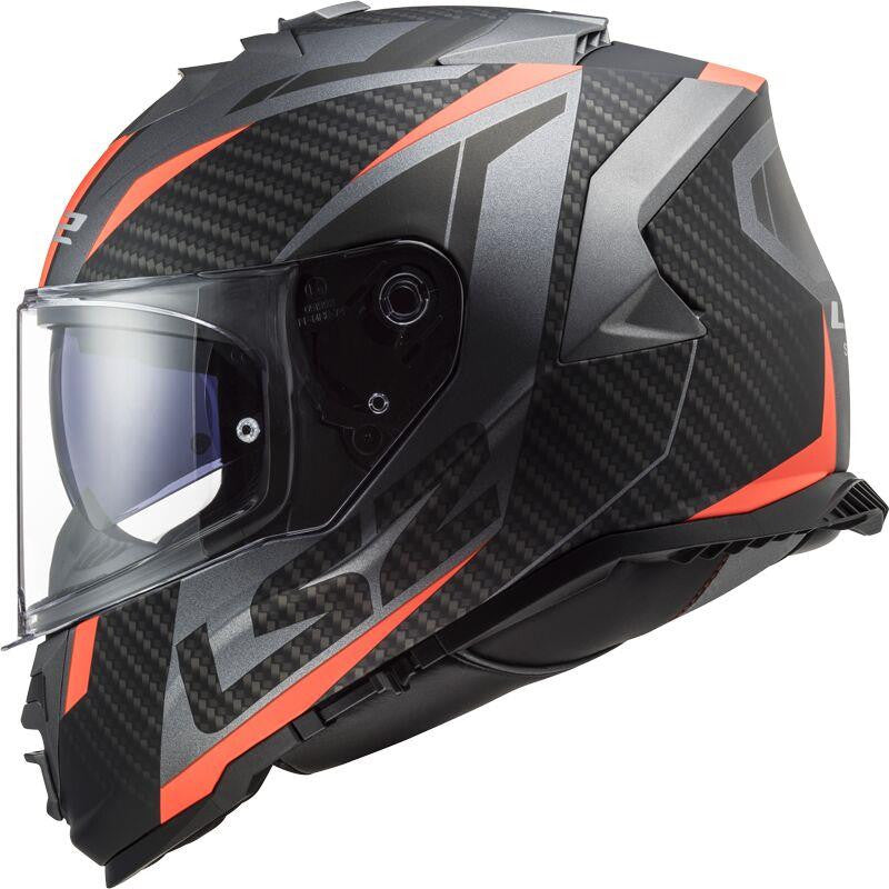 LS2 FF800 Storm II Racer Orange Motorbike Full Face Helmet Ece22.06