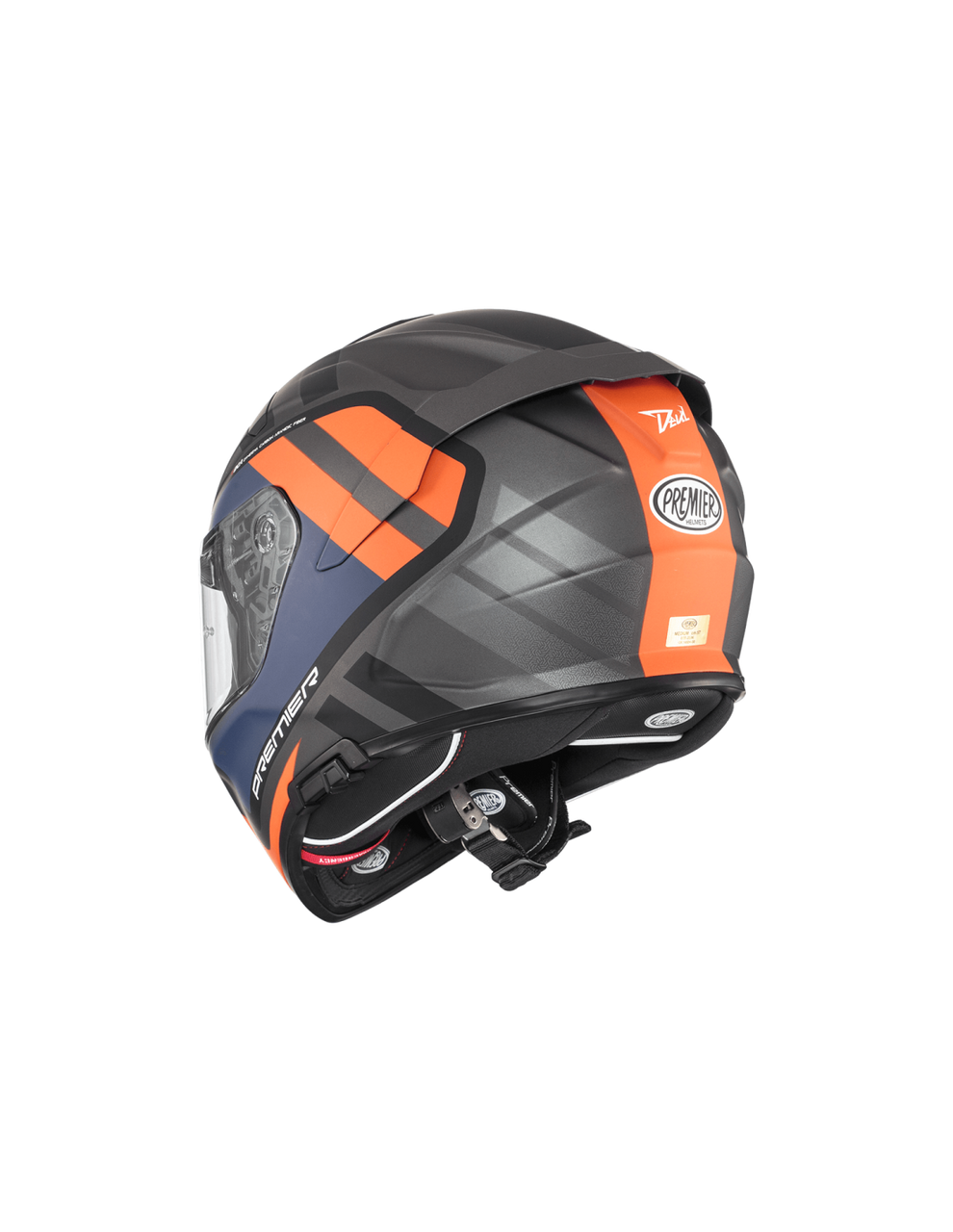 PREMIER DEVIL FZ 93 GUN ORANGE FULL FACE HELMET BLUETOOTH READY