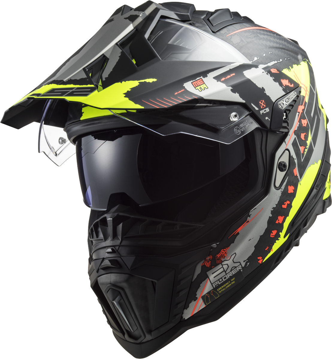 LS2 MX701 C Explorer Carbon Fibre Off Road Full Face MX Helmet Ece22.06