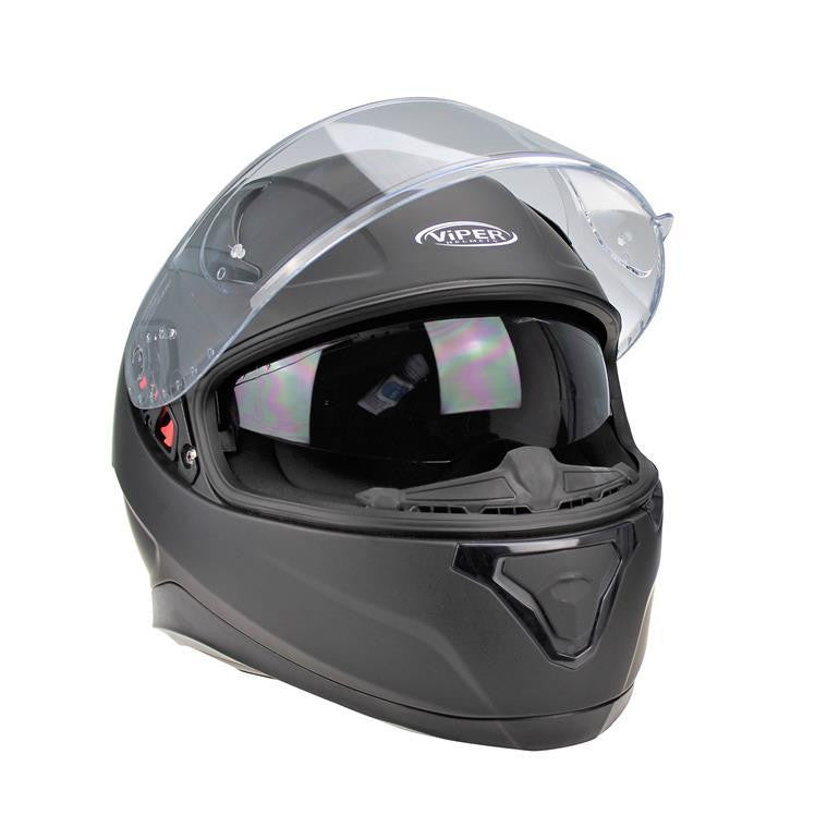 VIPER RSV95 FULL FACE MOTORBIKE HELMET BLACK MOTORCYCLE HELMET NEAR ME UK