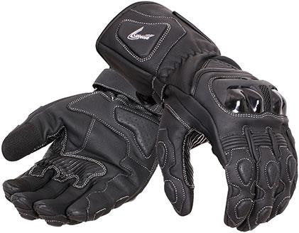 Weise Torque Breathable Leather Motorbike Gloves Black