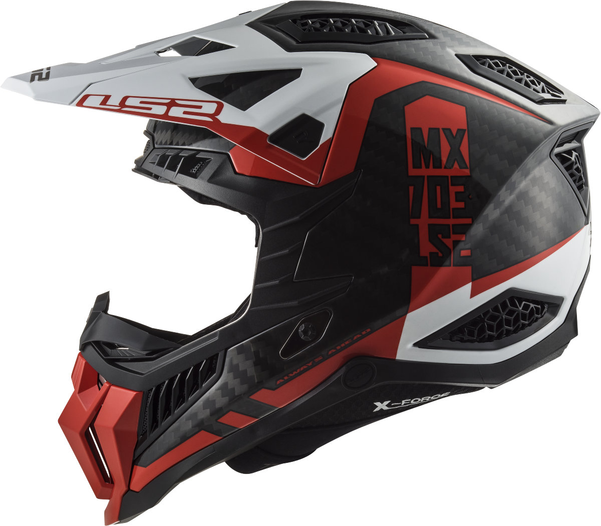 LS2 MX703 X-FORCE VICTORY MOTORCYCLE HELMET RED WHITE