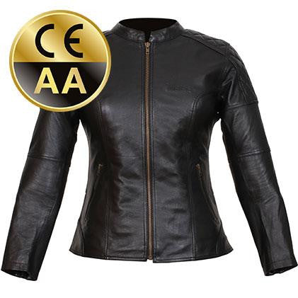 Weise Earhart Ladies Black Leather Motorcycle Jacket