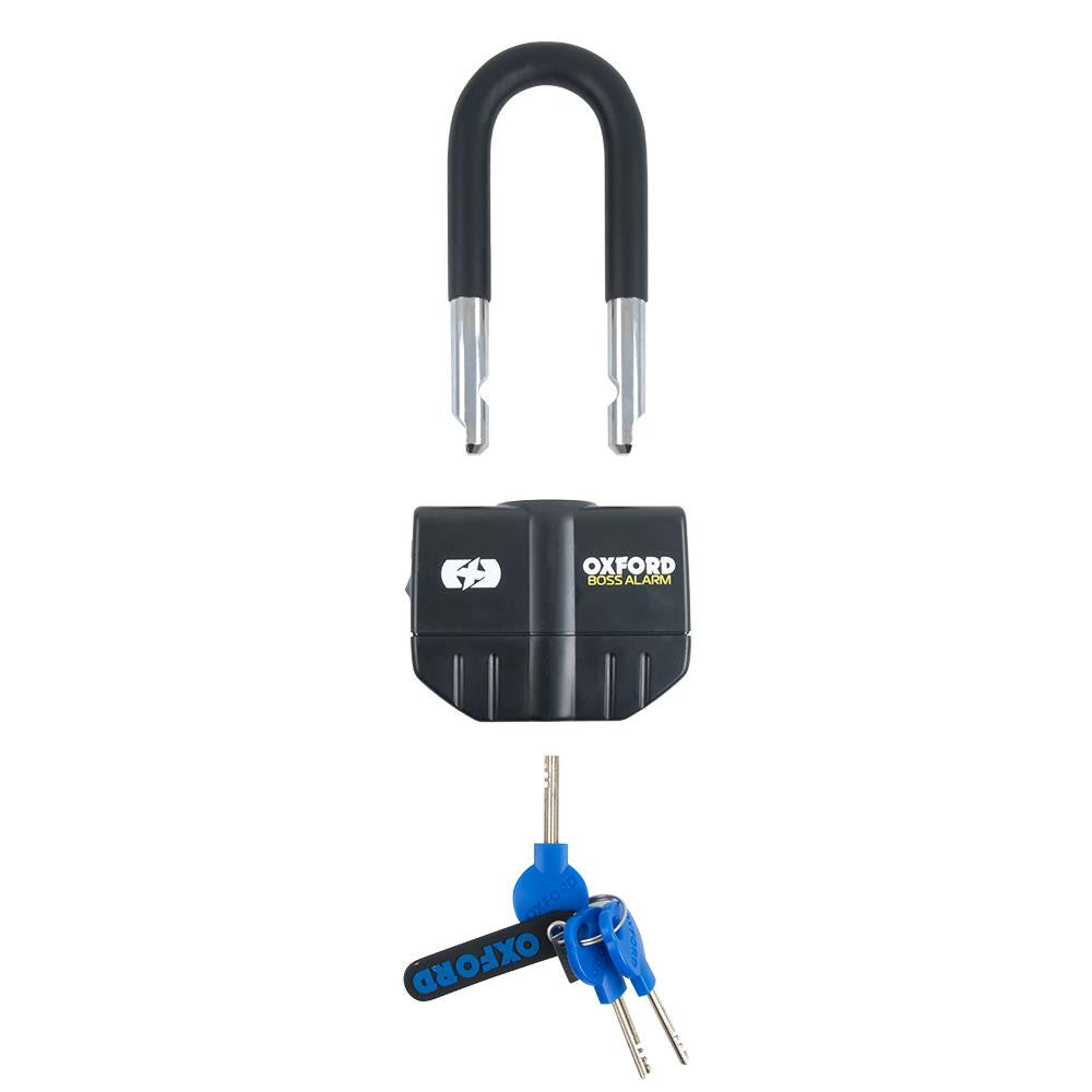 Oxford Boss Alarm 16mm Motorbike Padlock Black