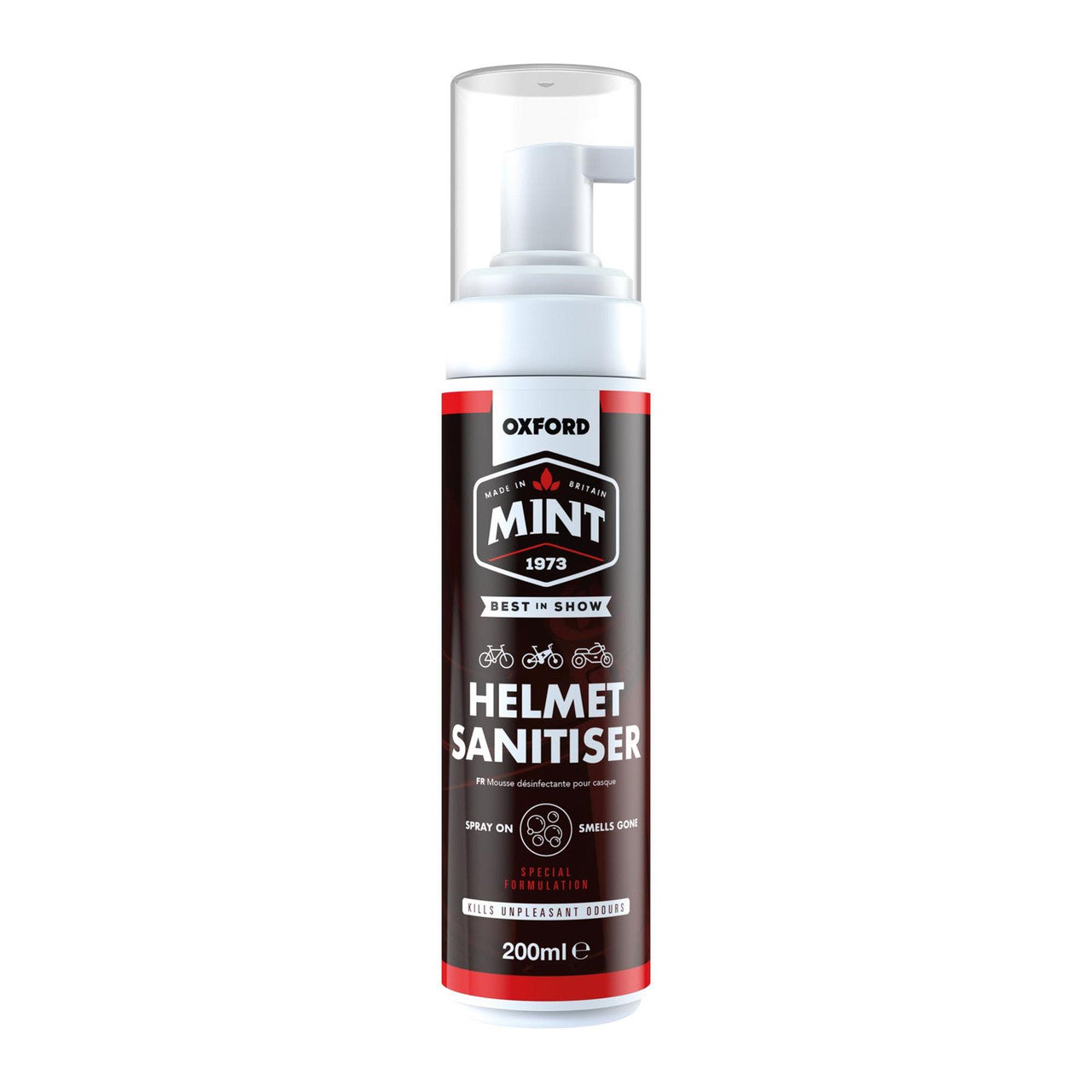 Oxford Mint Motorcycle Helmet Sanitiser Foam 200ml