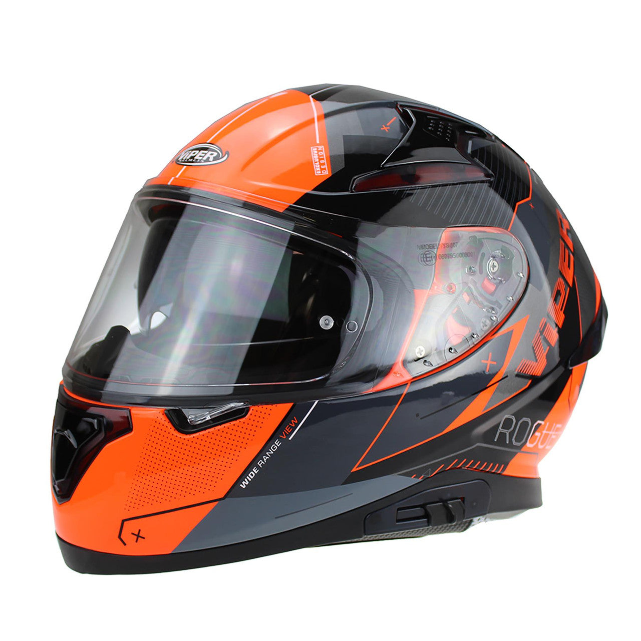 VIPER RSV95 ROGUE BLACK ORANGE FULL FACE MOTORBIKE MOTORCYCLE HELMET