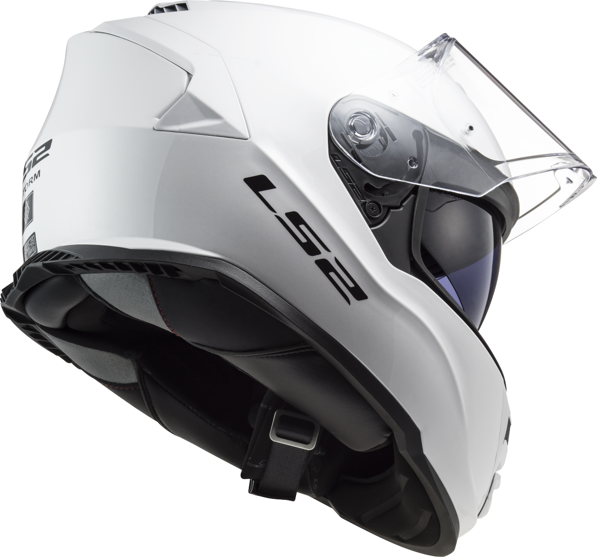 LS2 FF800 Storm II Motorcycle Full Face Helmet Solid White ECE 22.06