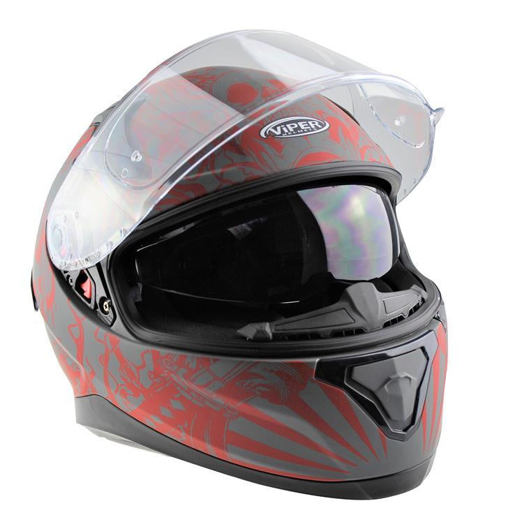 VIPER RSV95 SKULL EDITION MOTORCYCLE FULL FACE HELMET NEAR U