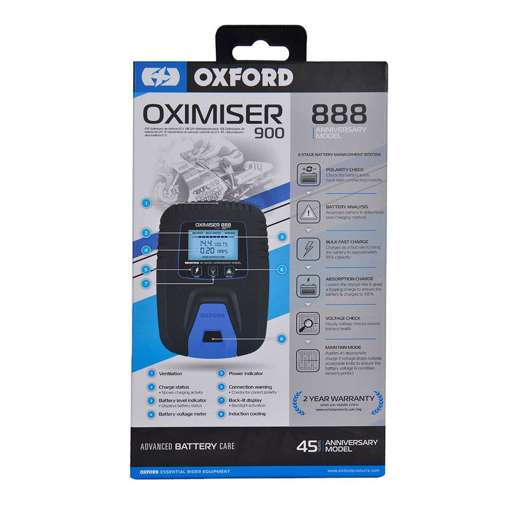 Oxford Oximiser 900 (Anniversary 888 Edition) UK Motorcycle Charger