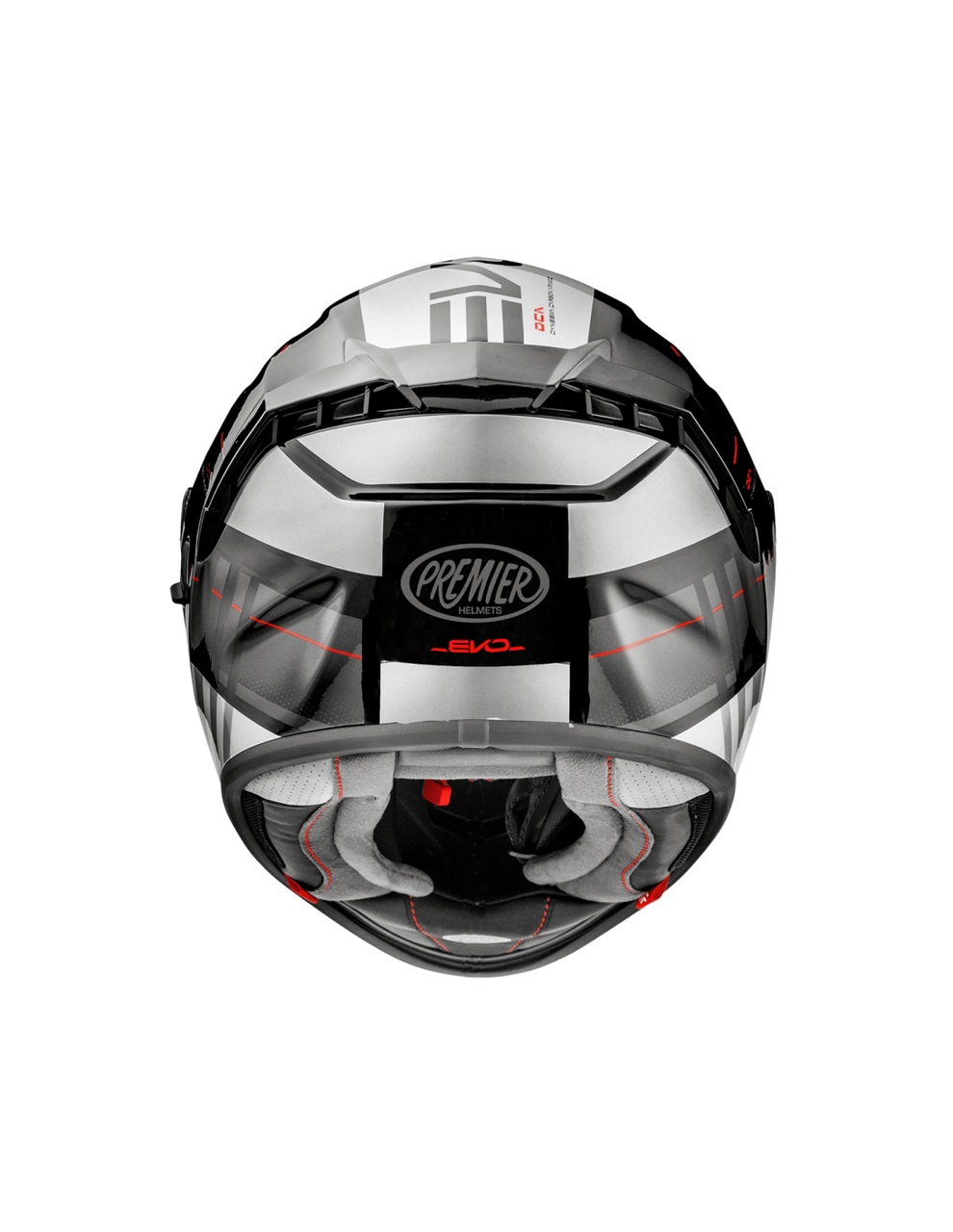 PREMIER EVOLUZIONE SP BLACK WHITE 2 FULL FACE MOTORBIKE HELMET ECE 22.06