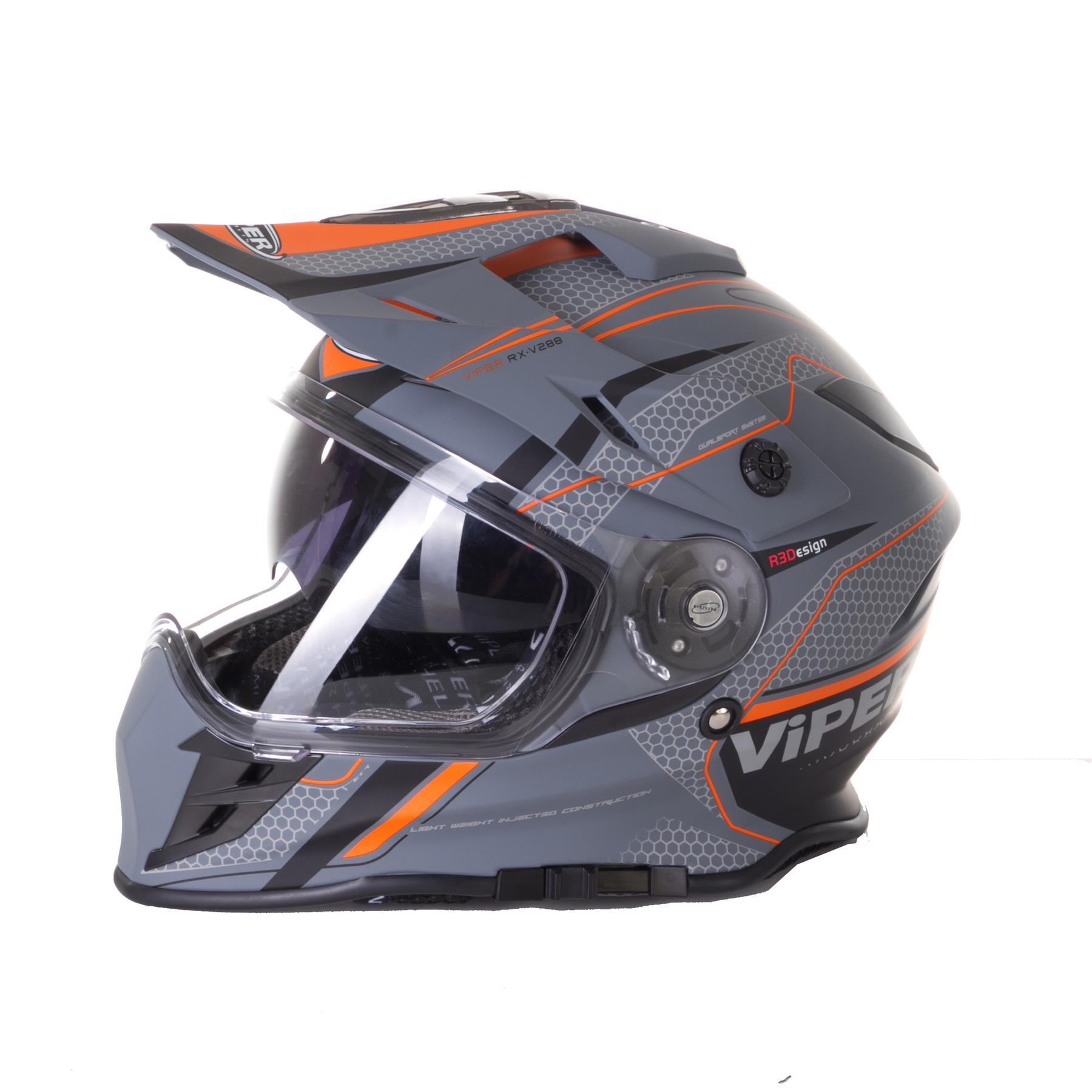 Viper RXV288 Double Visor Enduro Motocross Motorcycle Motorbike Helmet