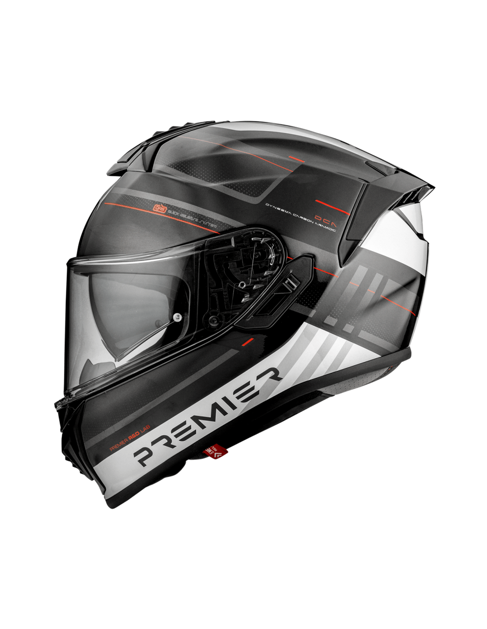 PREMIER EVOLUZIONE SP BLACK WHITE 2 FULL FACE MOTORBIKE HELMET ECE 22.06