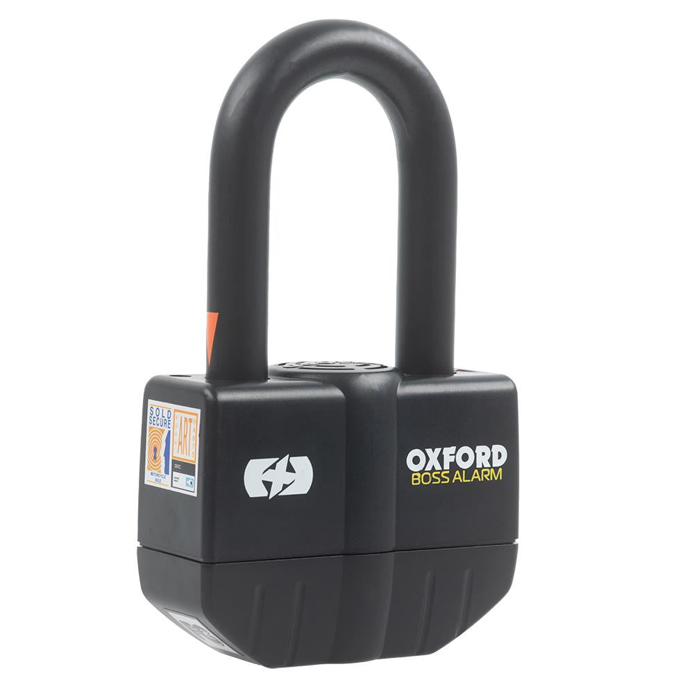 Oxford Boss Alarm 16mm Motorbike Padlock Black