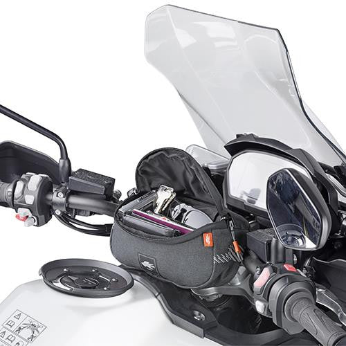 Kappa Motorbike Motorcycle Handlebar Alpha range Bag 2.8 letter capacity Dark Grey