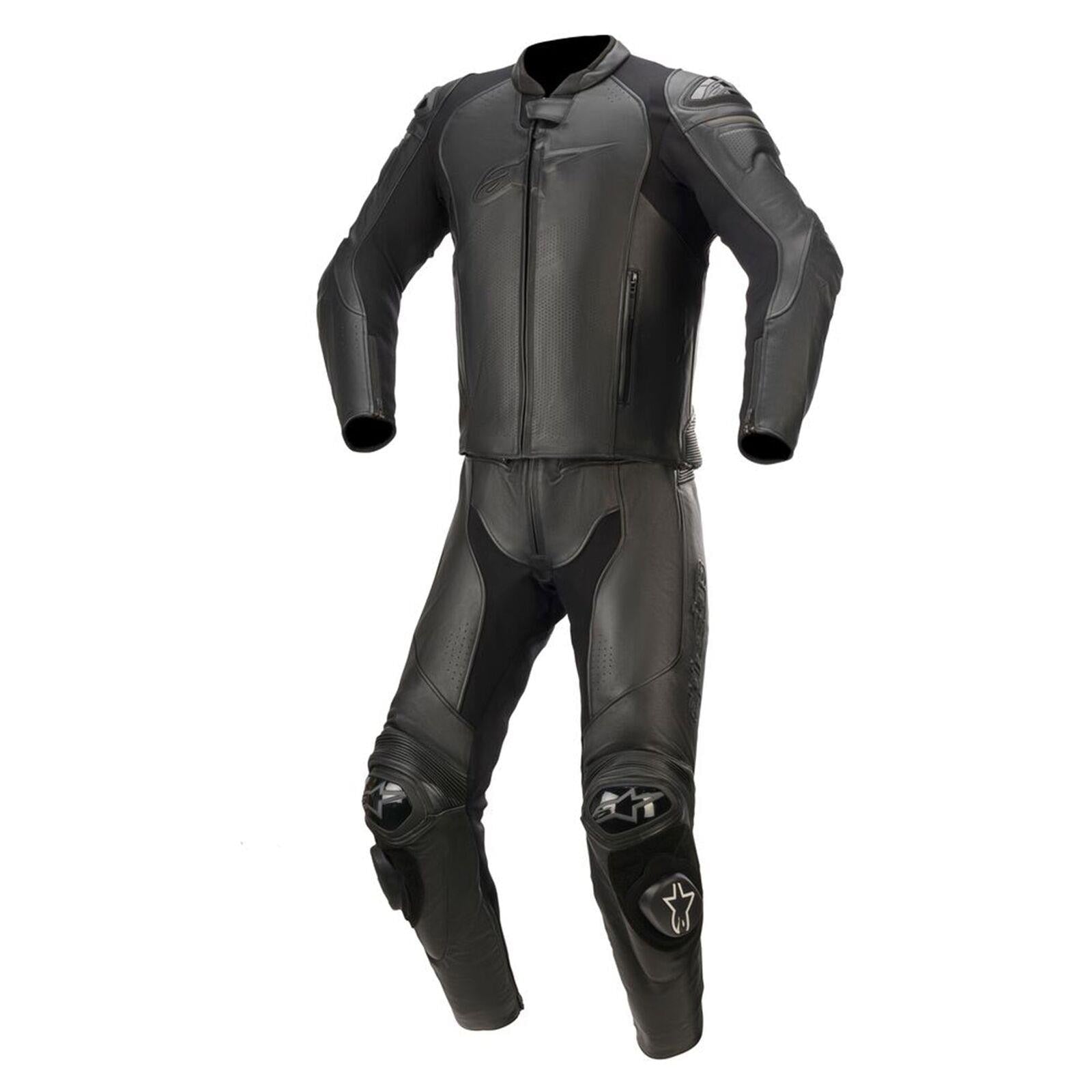 Alpinestars GP Plus V3 Graphite Motorcycle Motorbike 1 Piece Leather Suit Black