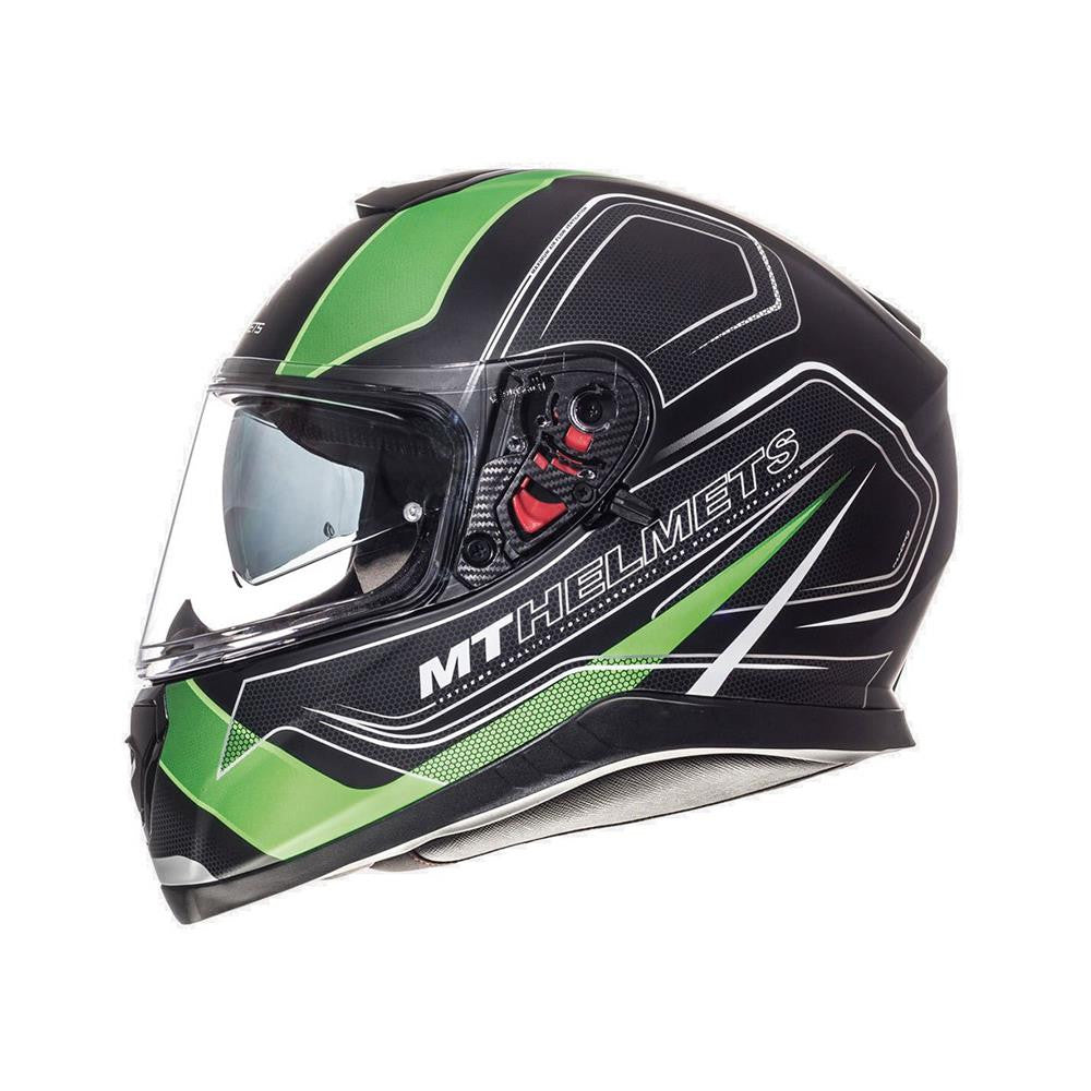 MT THUNDER 3 SV TRACE BLACK GREEN FULL FACE Motorbike MOTORCYCLE CRASH HELMET