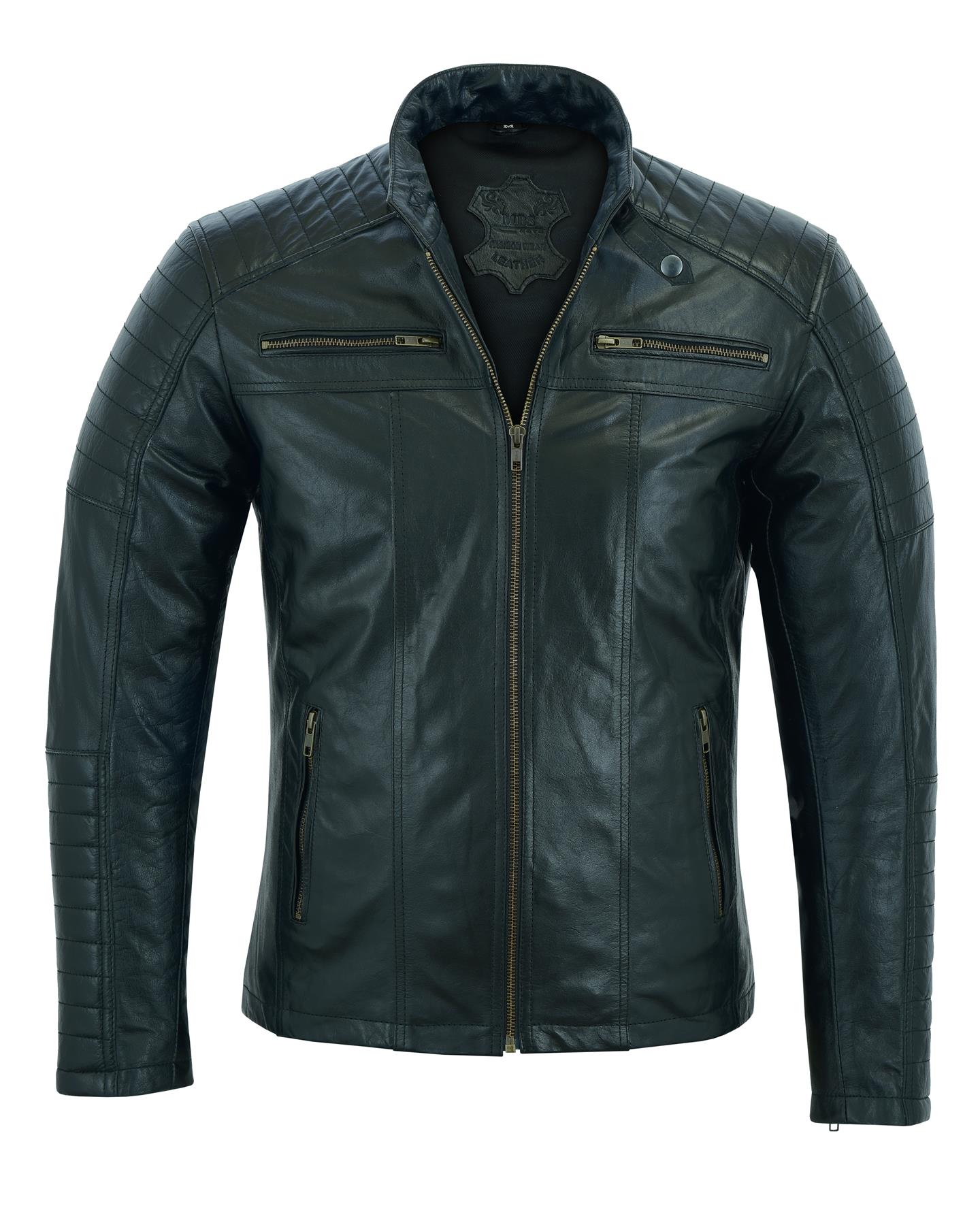 MBSmoto Men's Fashion Leather Motorcycle Motorbike Jacket