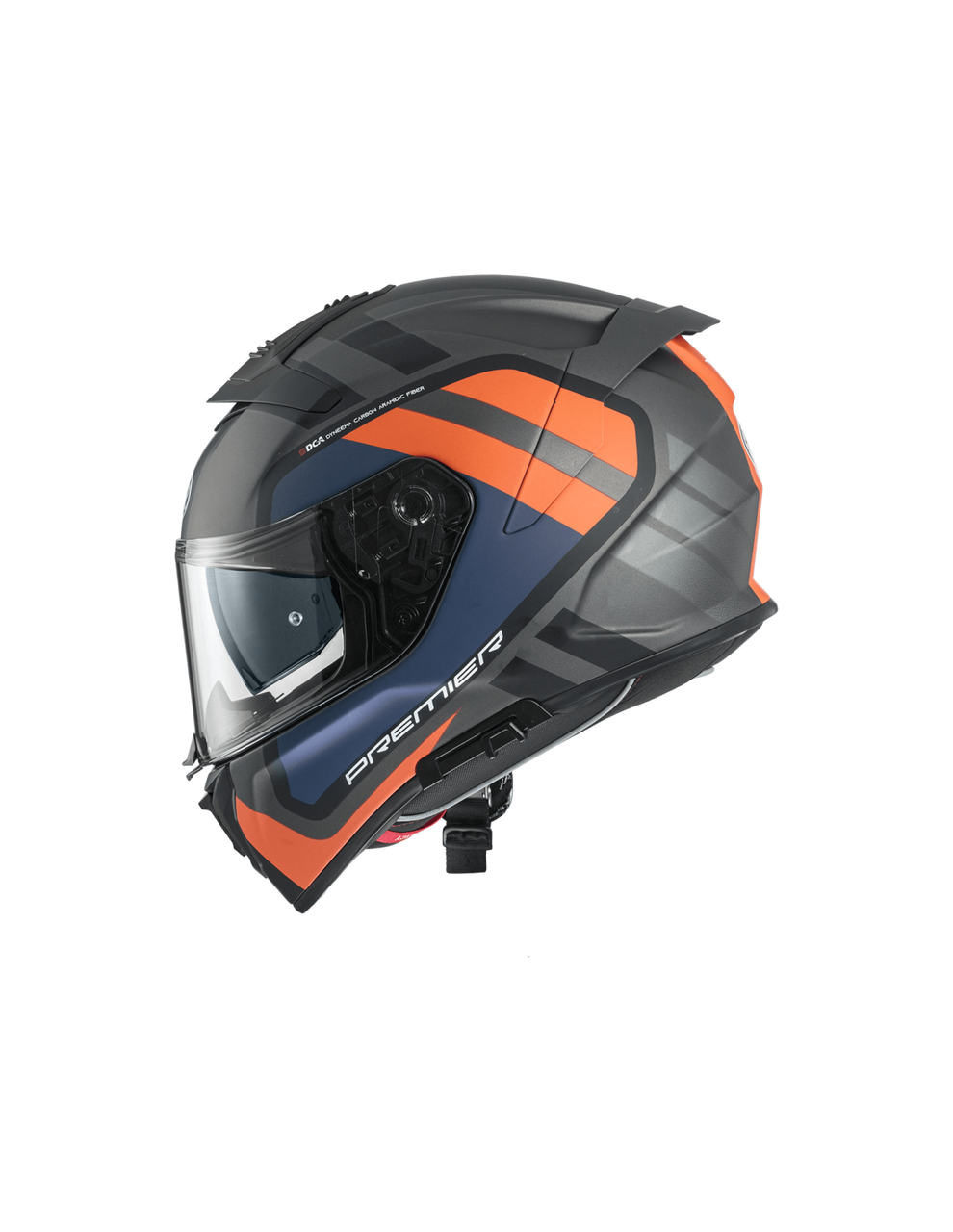 PREMIER DEVIL FZ 93 GUN ORANGE FULL FACE HELMET BLUETOOTH READY