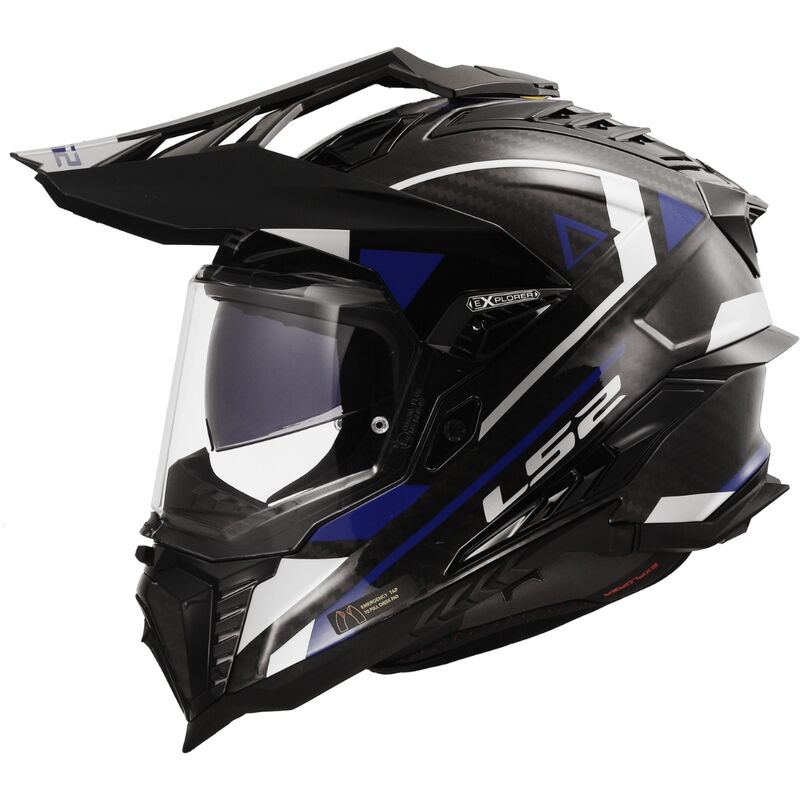 LS2 MX701 Explorer C Off Road Adventure Helmet Black Blue