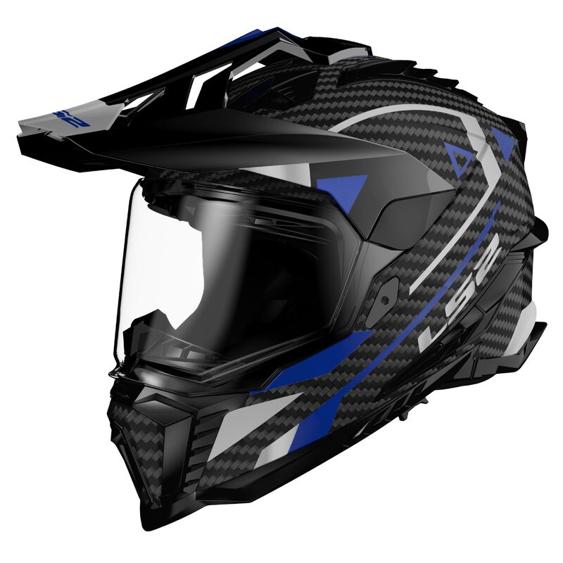 LS2 MX701 Explorer C Off Road Adventure Helmet Black Blue