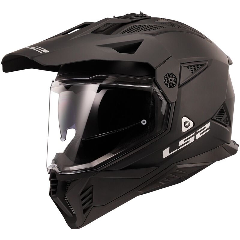 LS2 MX702 Pioneer II Matt Black Off Road Adventure Helmet