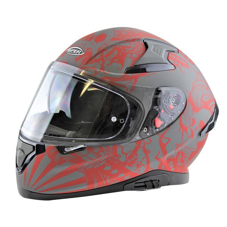 VIPER RSV95 SKULL EDITION MOTORCYCLE FULL FACE HELMET NEAR U