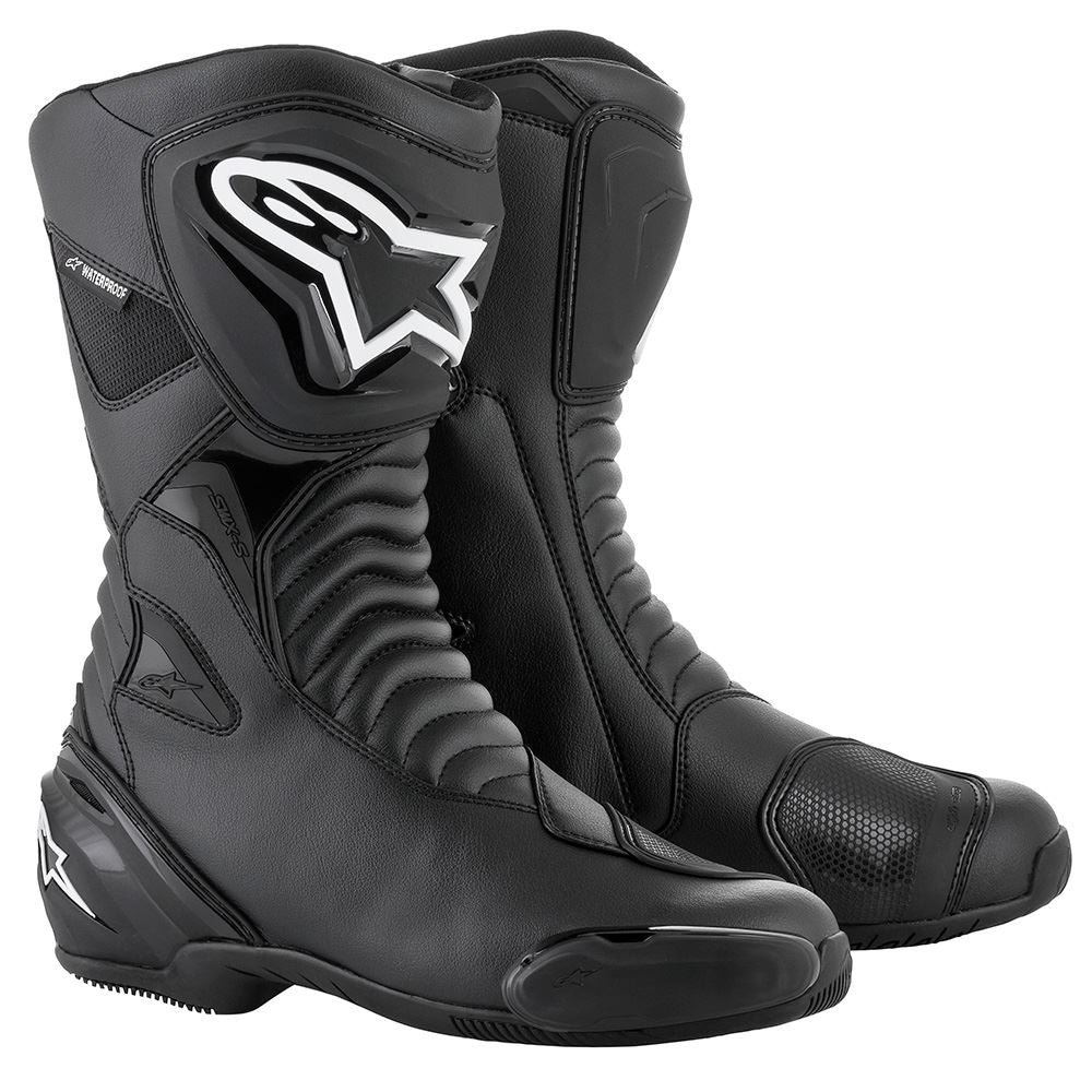 Alpinestars SMX S Waterproof Sports Riding Motorcycle Boots Black