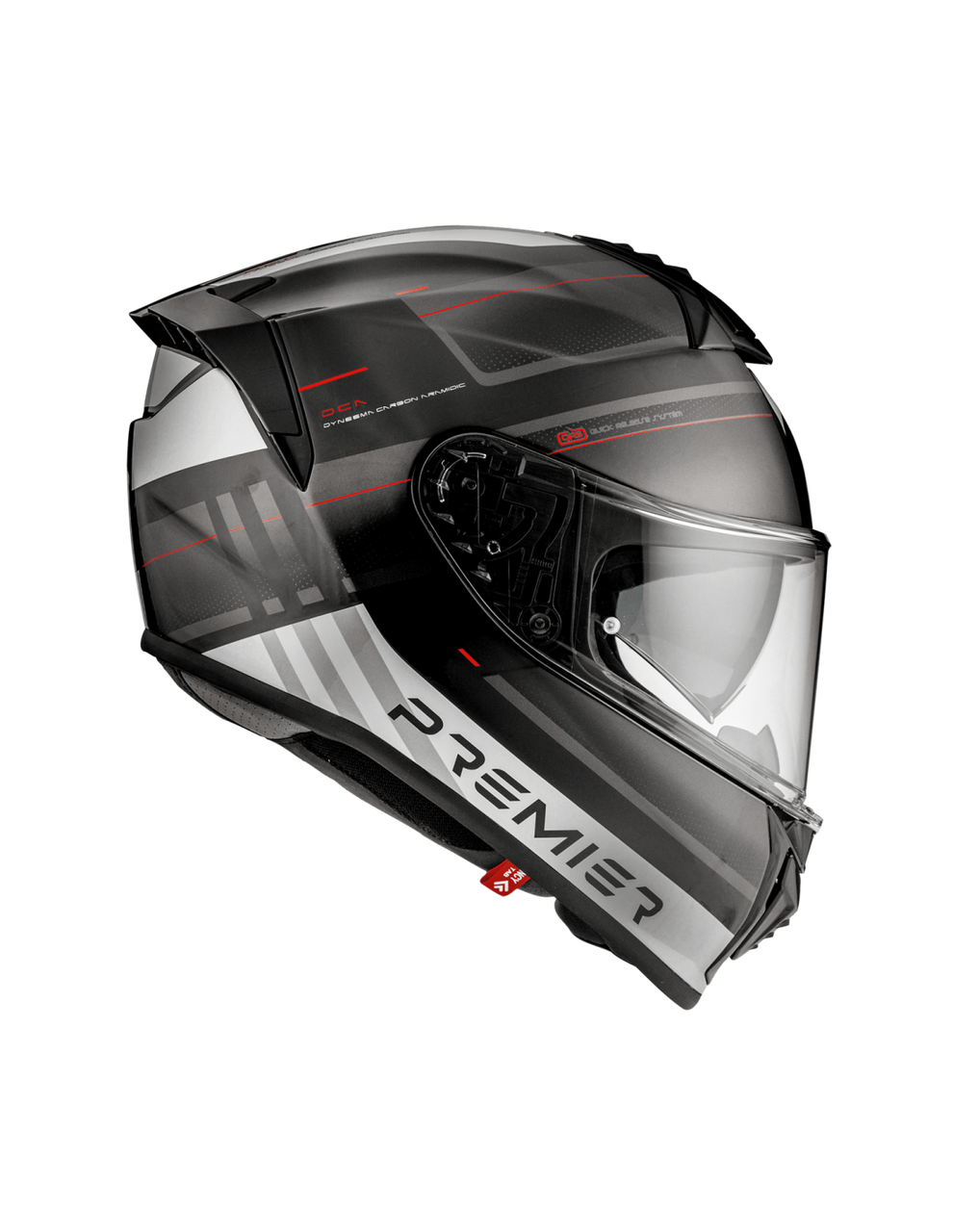 PREMIER EVOLUZIONE SP BLACK WHITE 2 FULL FACE MOTORBIKE HELMET ECE 22.06