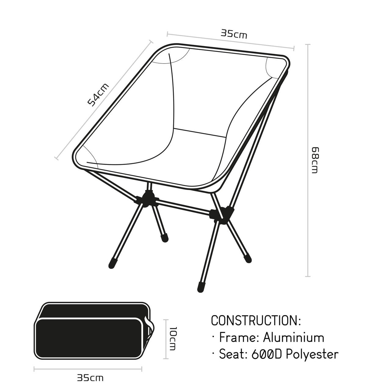 Oxford Motorbike Ultra Portable Lightweight Camping Chair