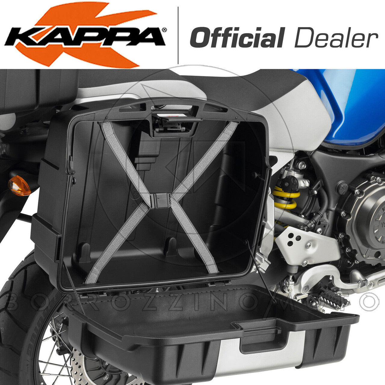 Kappa KGR33N Motorbike Motorcycle GARDA 33 Liter Monokey Top Case (Black/Silver)