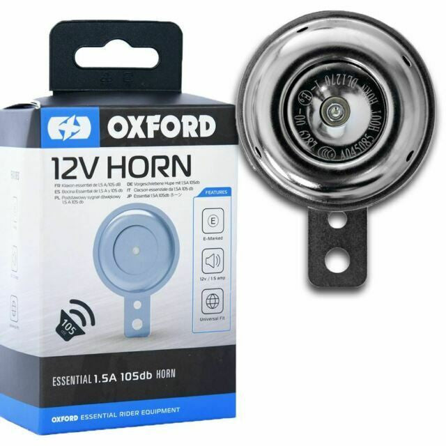 Oxford 12V Motorbike Horn 105 db. Scooter Chrome Horn