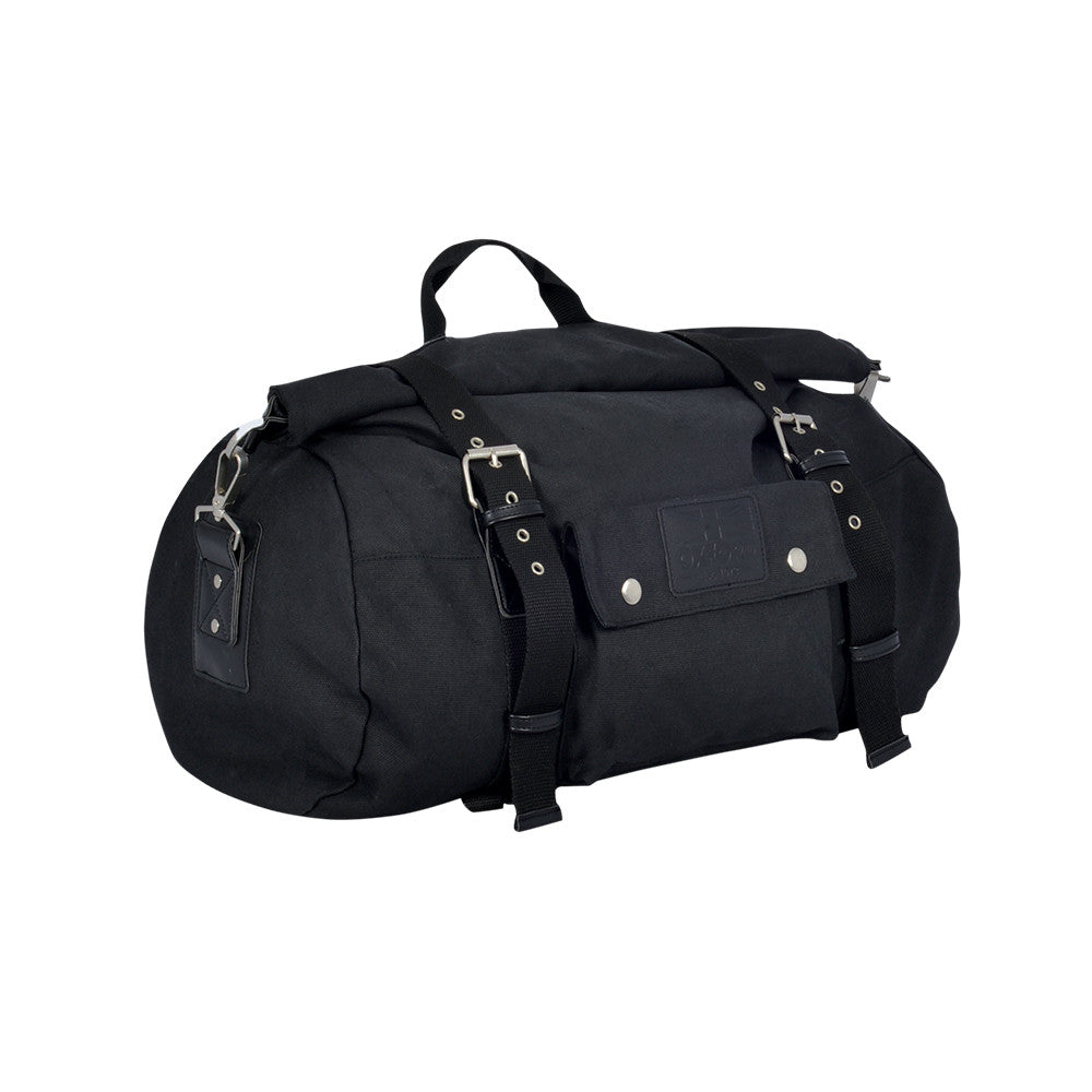 Oxford Heritage Styled Roll Bag Motorcycle Bike Black 20L