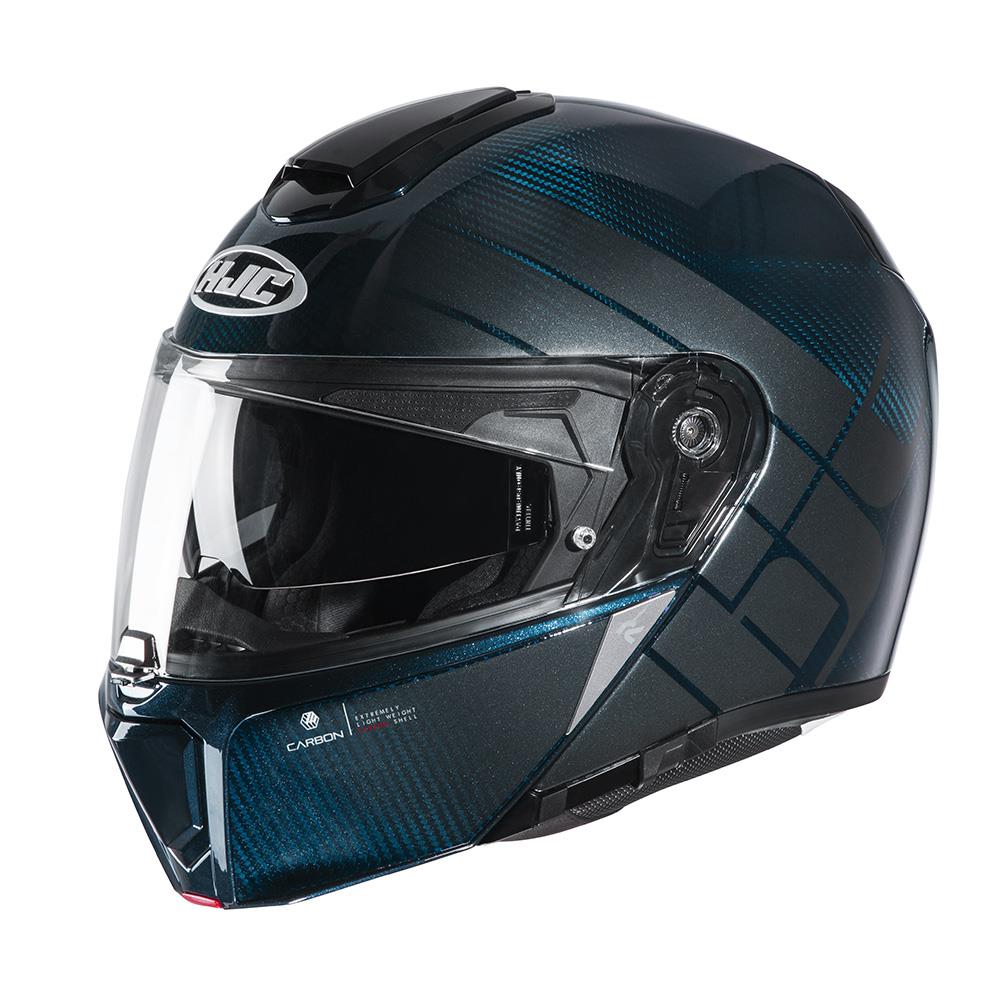 HJC RPHA 90S Balian Carbon MC2 Flip Up Motorcycle Motorbike Helmet Blue