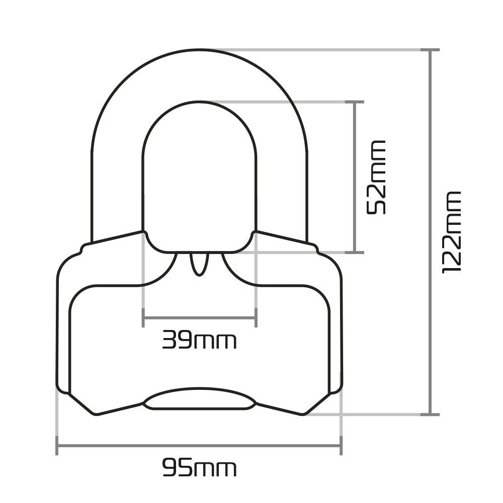 Oxford Nemesis 16mm Disc Lock Security Motorcycle Motorbike - Yellow