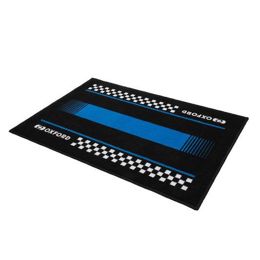 Oxford Pitlane Suzi Motorcycle Door Mat Blue 90 x 60cm