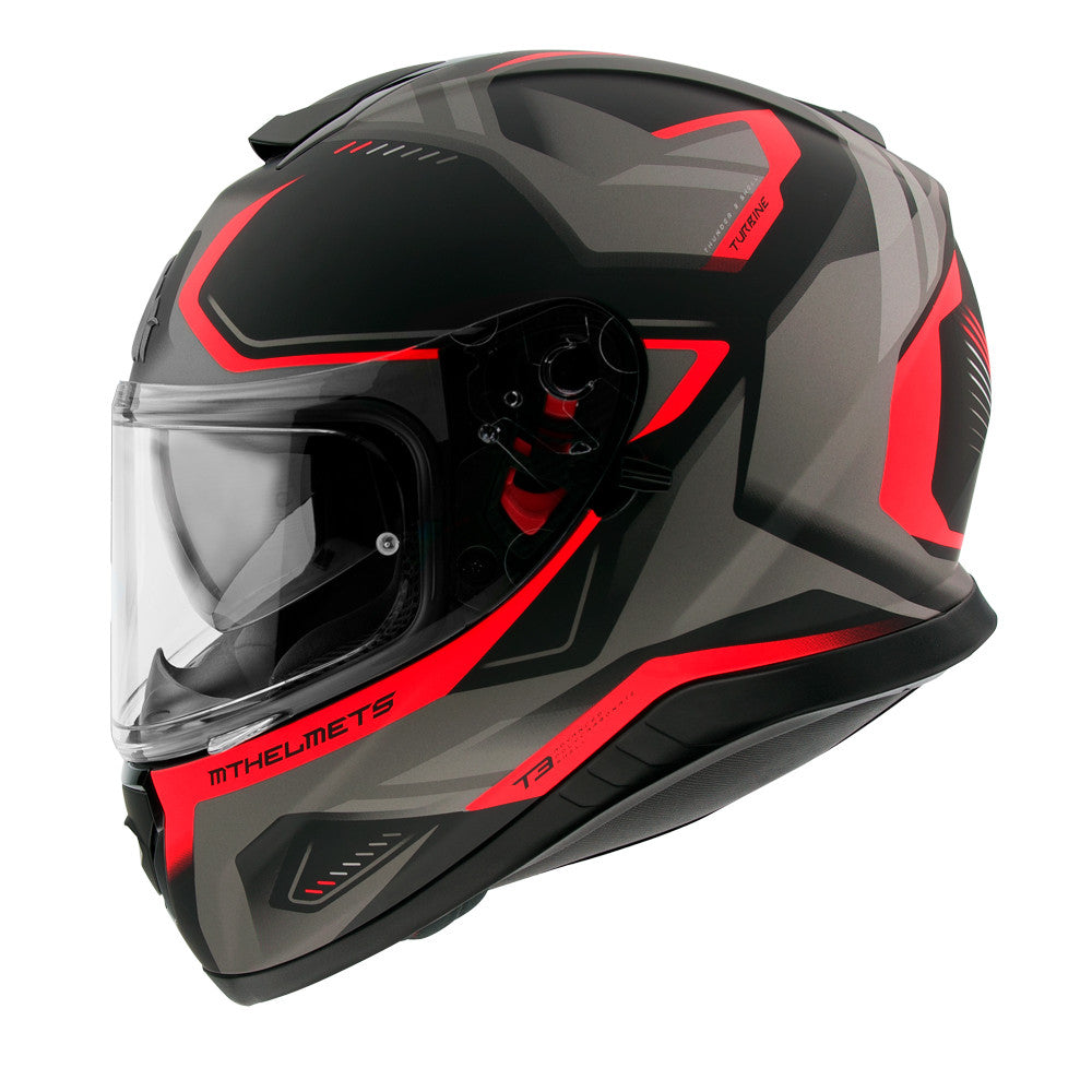 MT Thunder 3 Turbine Full Face Motorcycle Motorbike Matt Graphic Crash Helmet