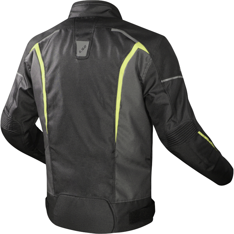 Ls2 Sepang Man Waterproof Motorbike Jacket Black Grey H-V Yellow