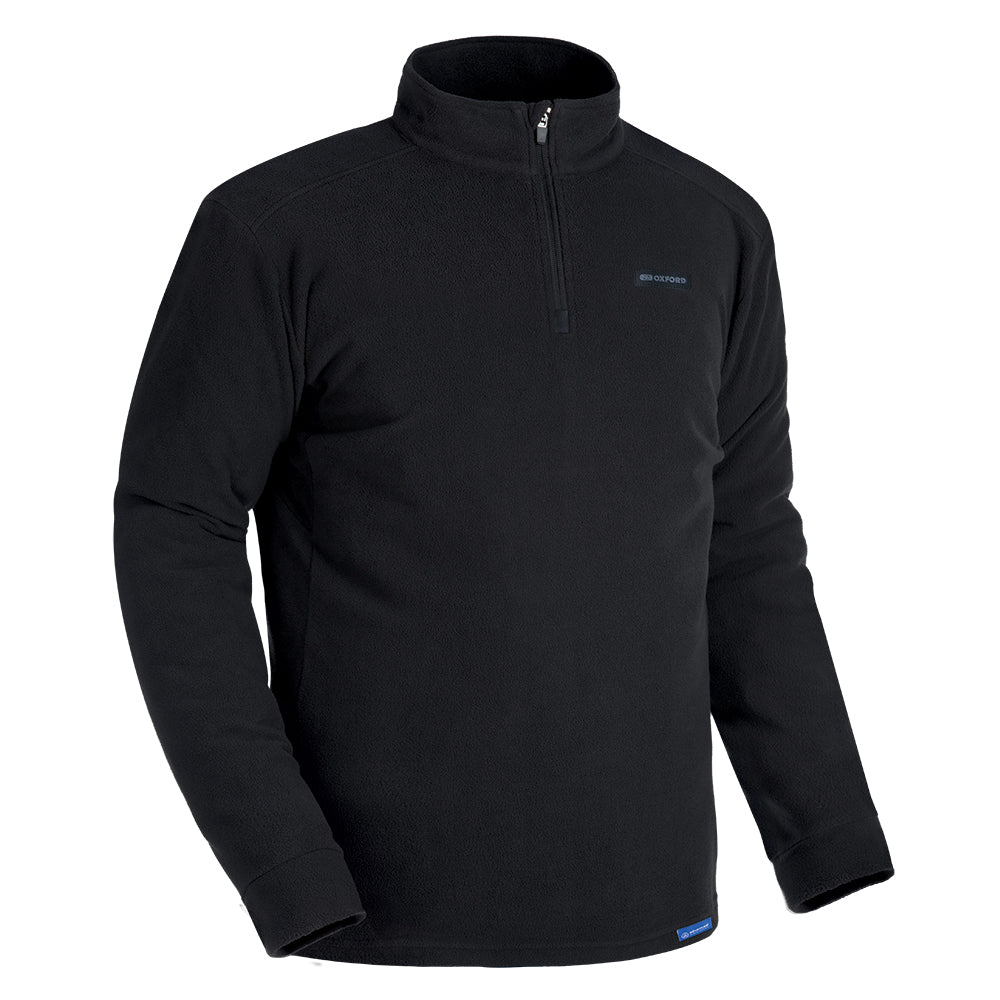 Oxford Advanced Micro Fleece 1/2 Neck MS Top Black