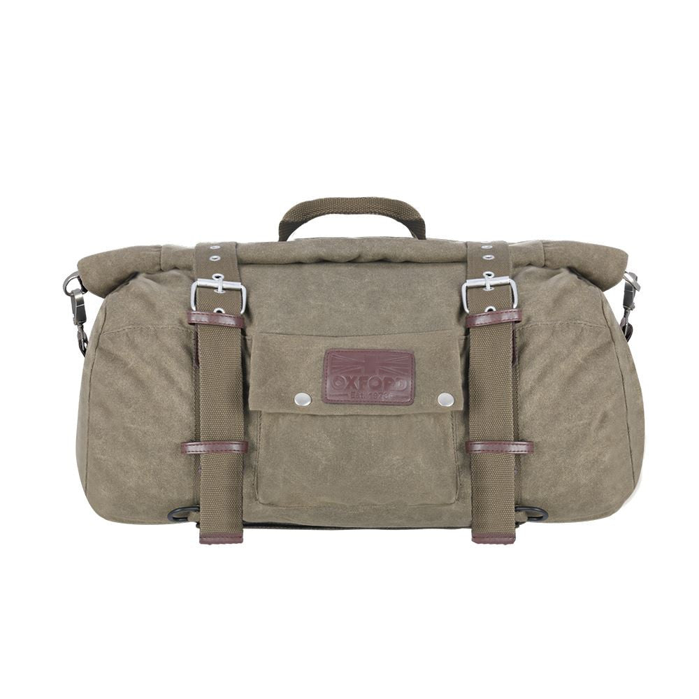 Oxford Heritage Roll Bag Motorcycle Luggage Khaki 30L