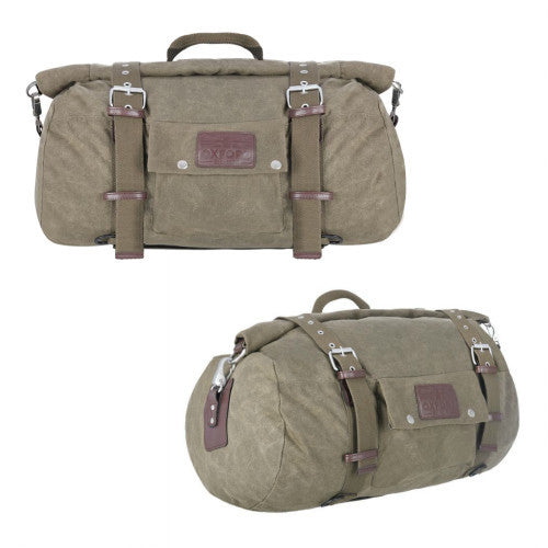 Oxford Heritage Roll Bag Motorcycle Luggage Khaki 30L