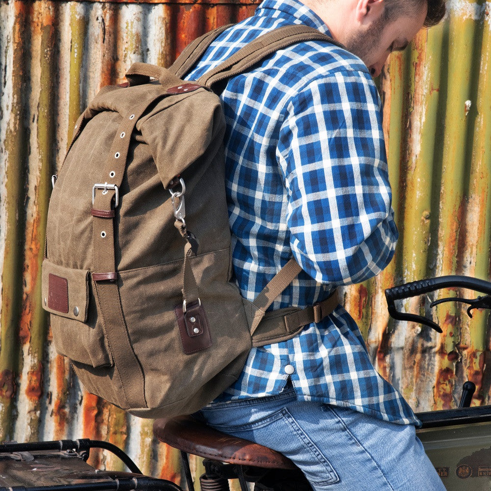 Oxford Heritage 30L Motorcycle Backpack Khaki