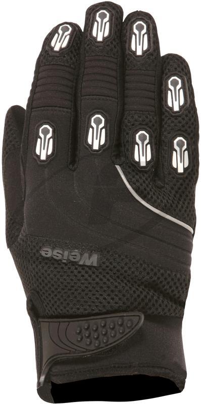 Weise Dakar Motorcycle Summer Textile Motocross Gloves Black