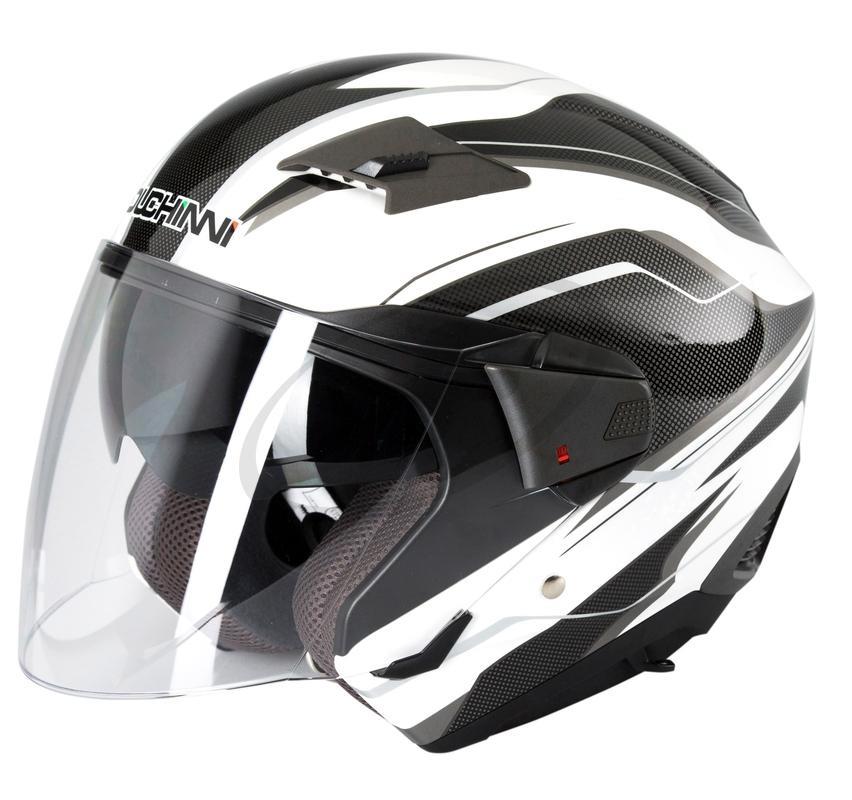 Duchinni D205 Open Face Light Motorcycle Helmet Matt Black