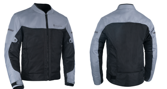 Spartan Air Men’s Motorcycle Motorbike Jacket - Grey/Black