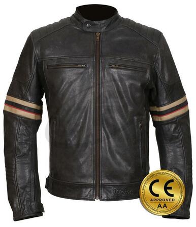 Weise Detroit Vintage Style Motorcycle Men's Leather Jacket