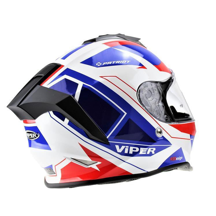 VIPER RS55 PATRIOT MOTORCYCLE RACING FULL FACE HELMET