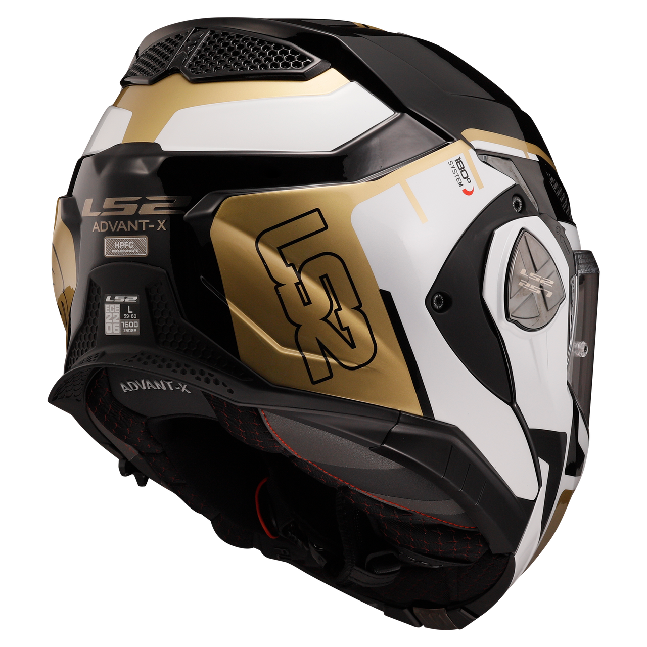 LS2 FF901 Advant X Metryk Black Gold Full Face Motorcycle Helmet Ece22.06